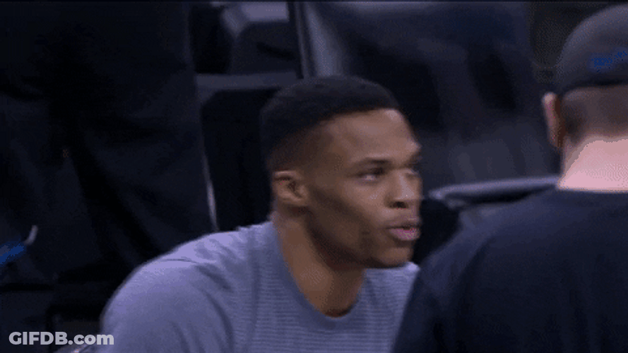 Oklahoma Thunder Buddy Russell Westbrook Nodding Smiling GIF