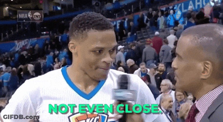 Oklahoma Thunder Buddy Russell Westbrook Not Even Close GIF