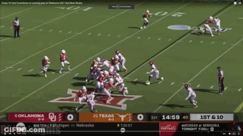 Oklahoma Vs Texas Football On ABC GIF