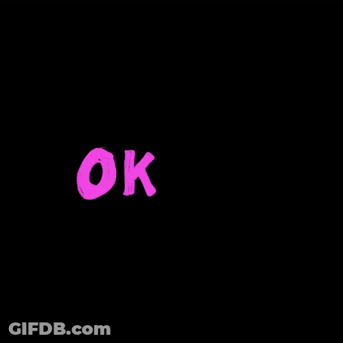 Okurrr Typography On Black Background GIF