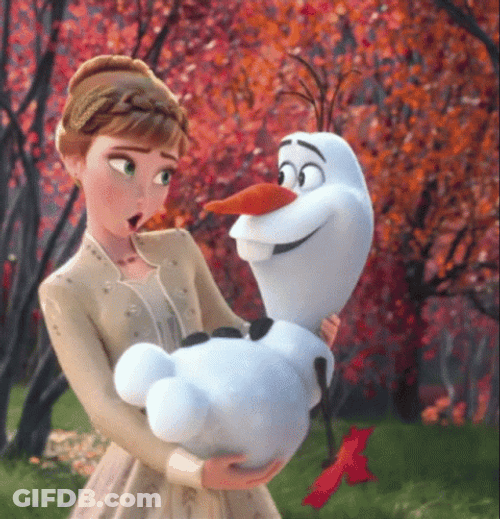 Olaf Anna Sweet Hug GIF