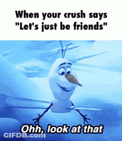 Olaf Friendzoned By His Crush GIF