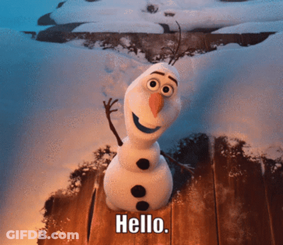 Olaf Frozen Greetings Hello GIF