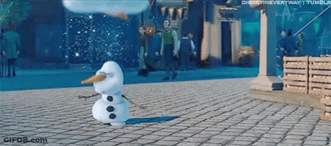 Olaf Frozen Jumping Happily GIF