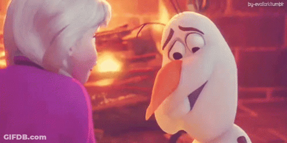 Olaf Frozen Melting Face GIF
