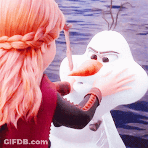 Olaf Frozen Snow Chummy Cheeks GIF