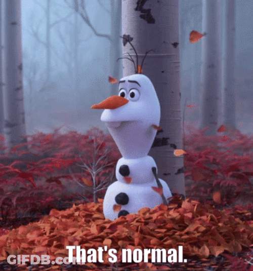 Olaf Frozen Thats Normal Autumn GIF