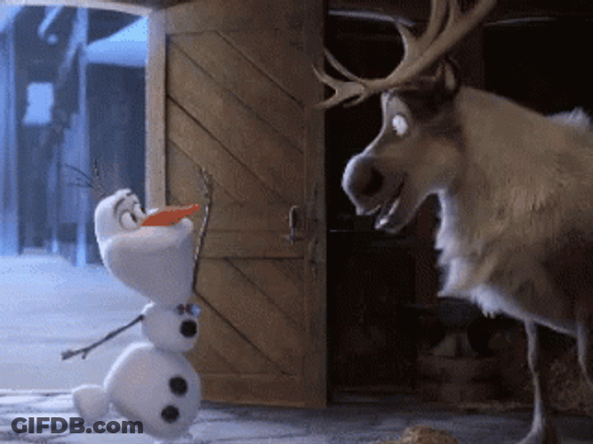 Olaf Funny High Five Sven GIF