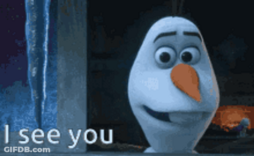 Olaf I See You Magnifying Glass GIF