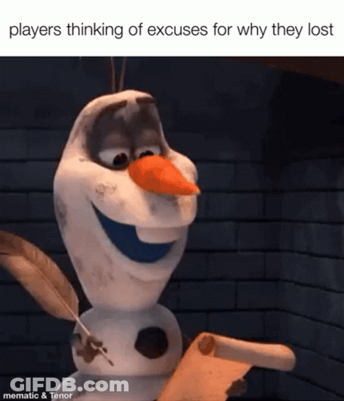 Olaf Listing Excuses GIF