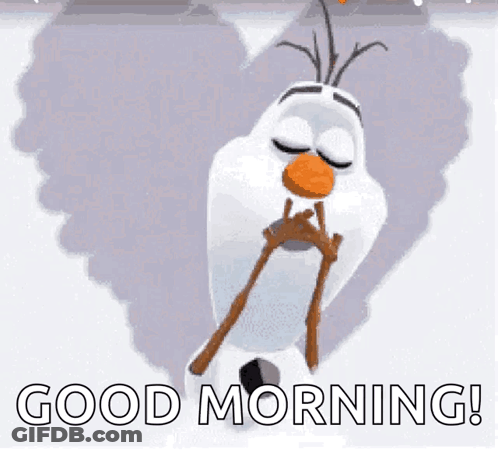 Olaf Saying Good Morning GIF