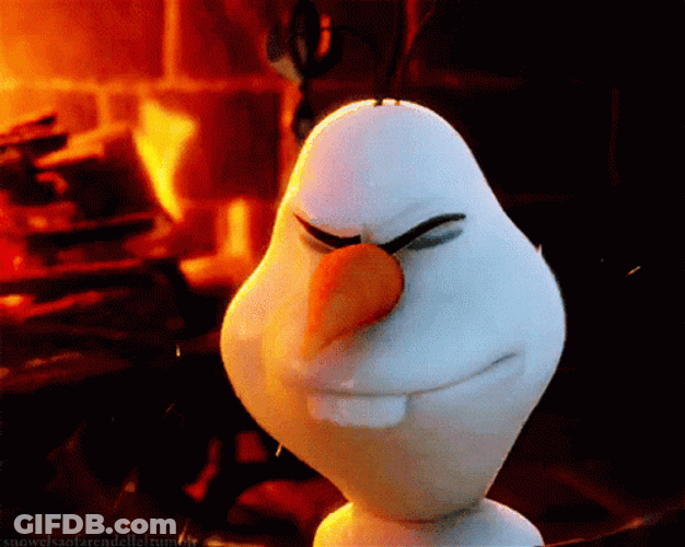 Olaf Shocked Afraid Expression GIF