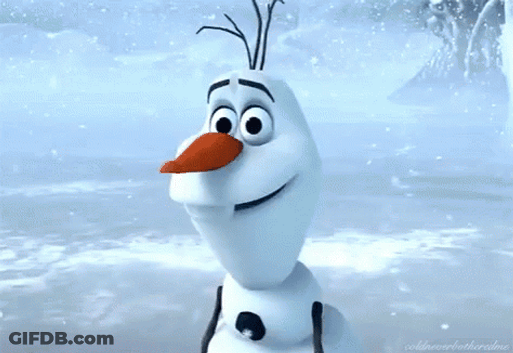 Olaf Snowman Pulling His Head GIF