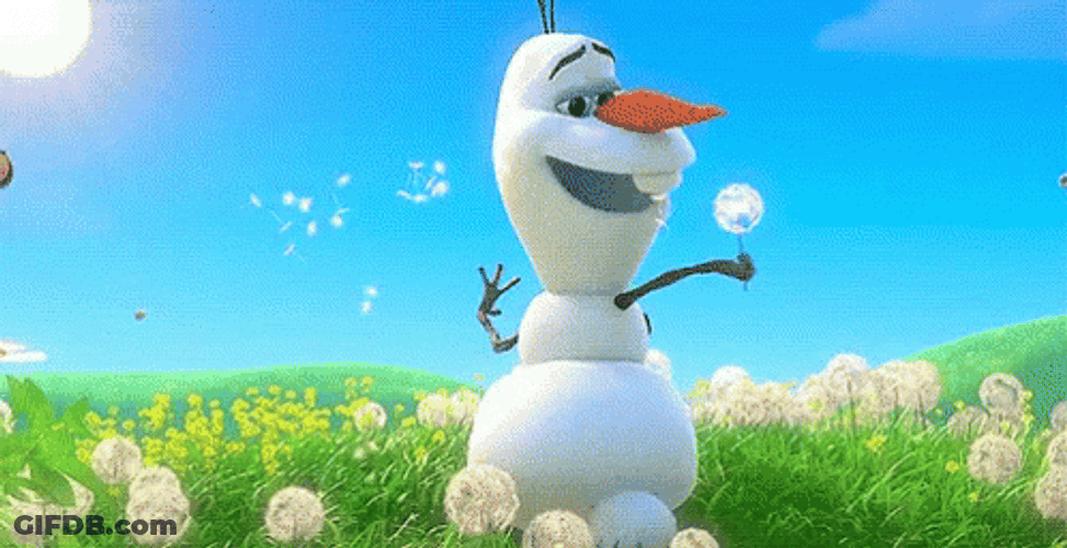 Olaf Summer Flower Dance GIF