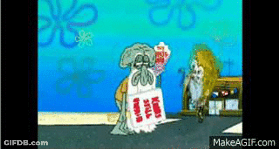 Old And Sad Squidward GIF