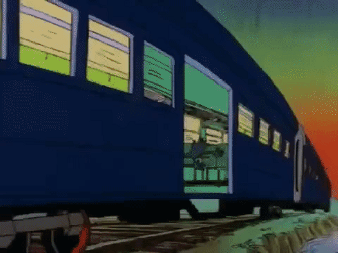 Old Animated Train Tunnel GIF
