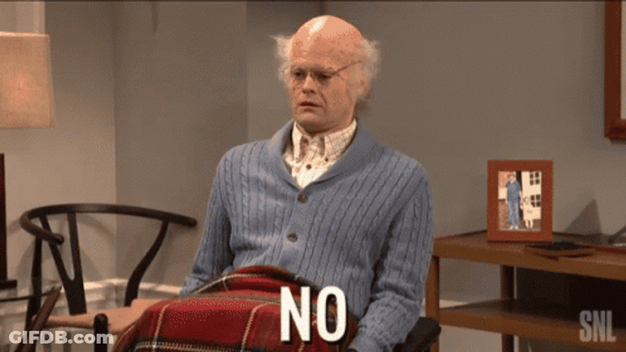 Old Bill Hader Says No GIF