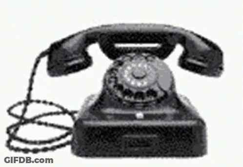 Old Black Telephone With Cord GIF