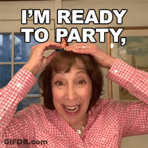 Old Classy Woman Ready To Party GIF