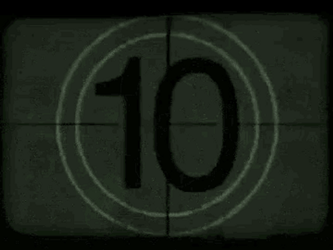 Old Clock Ten Seconds Countdown GIF