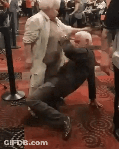Old Couple Performing Get Low GIF