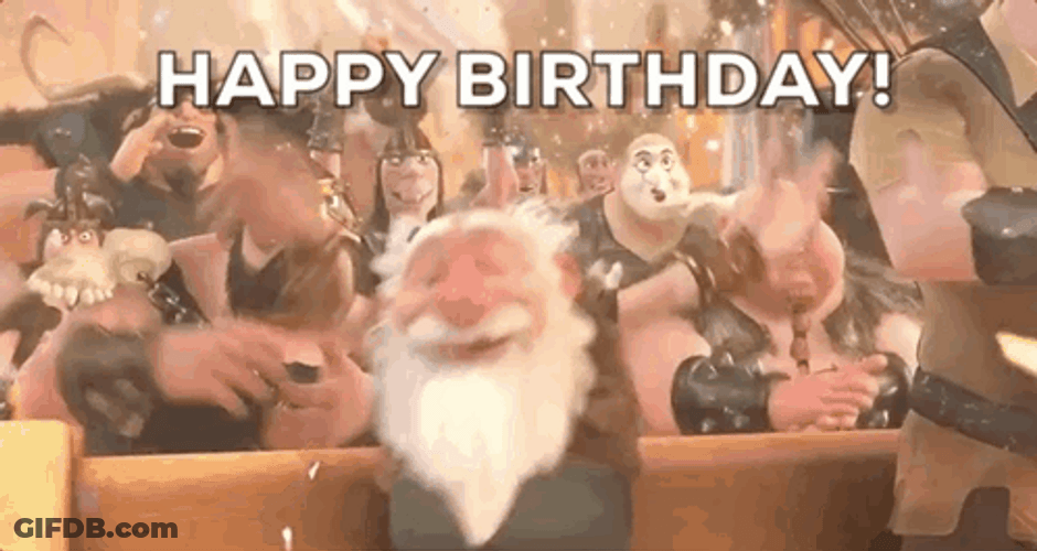 Old Drunk Guy Say Happy Birthday GIF