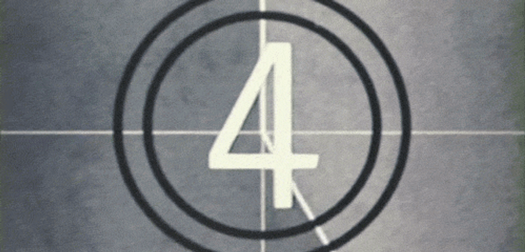 Old Film Movie Countdown Glitch GIF