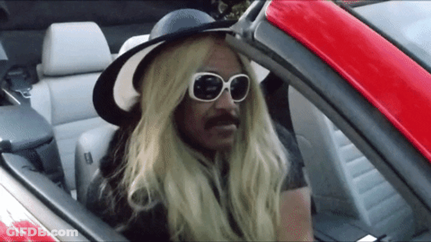 Old Gay Diva Closing Window Car GIF