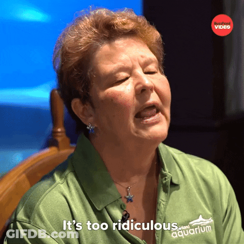 Old Girl Saying It's Too Ridiculous GIF