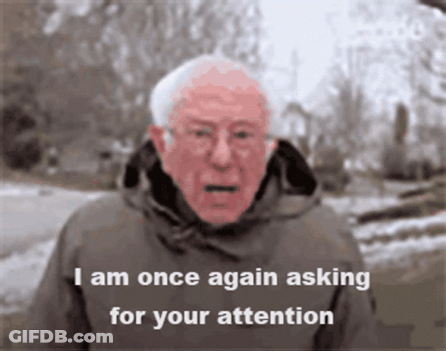 Old Guy Asking For Your Attention GIF