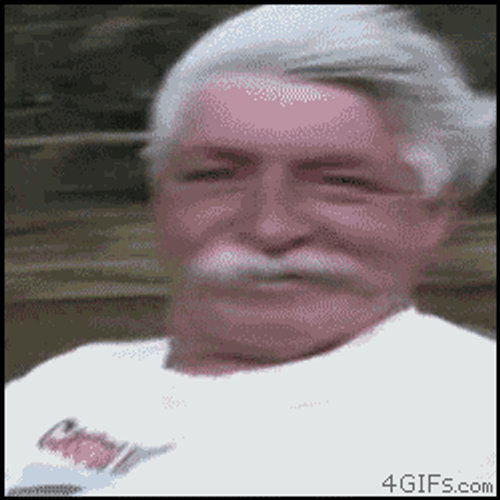 Old Guy British Teeth Dentures Flown Away GIF