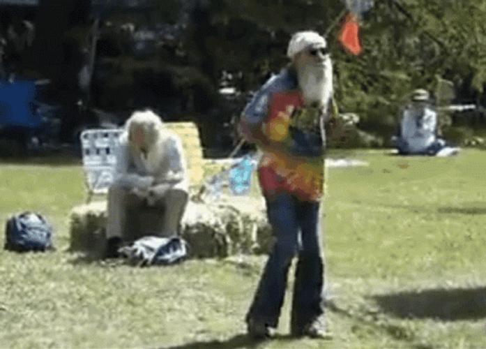Old Hippie Guy Dancing GIF