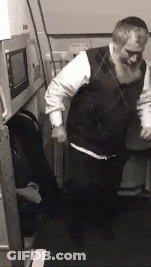 Old Jew Guy Jumping GIF