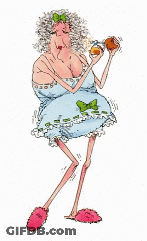 Old Lady Birthday Party GIF