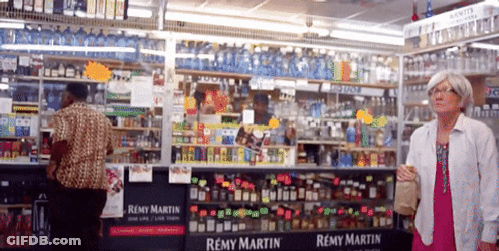 Old Lady Dancing In The Store GIF