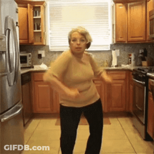 Old Lady Dancing Video Compilation GIF