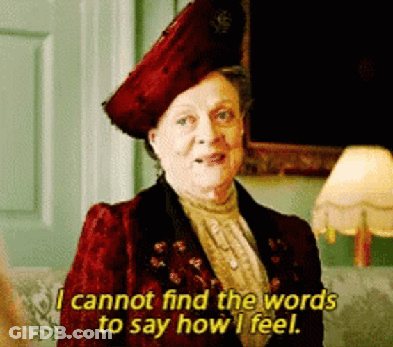 Old Lady Finding No Words GIF