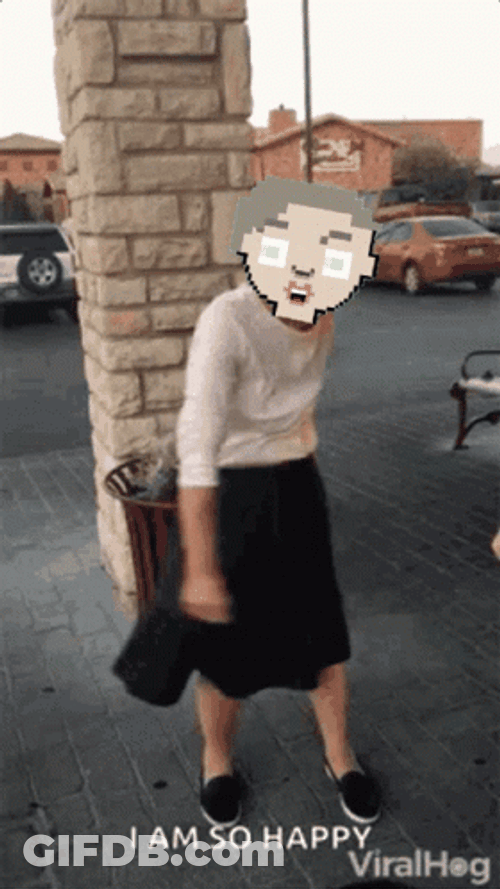 Old Lady Happy Dancing Dace Swap GIF