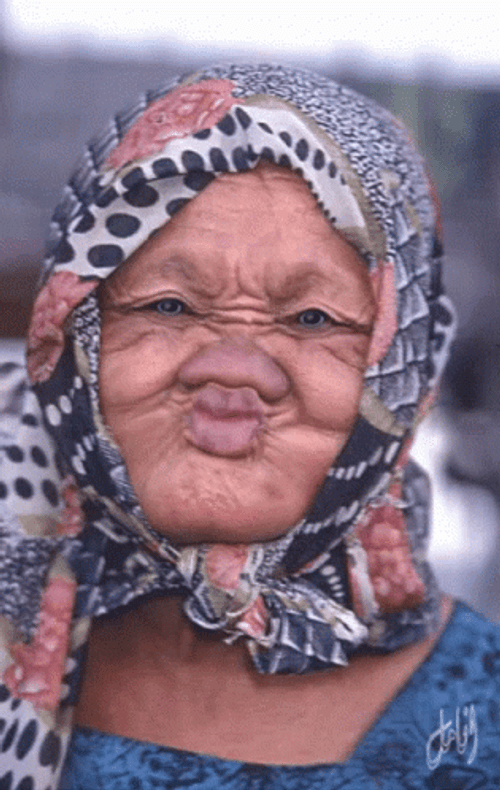 Old Lady Kiss You GIF