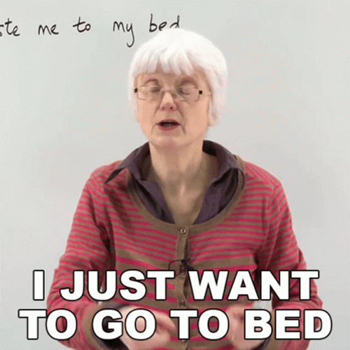Old Lady Wants To Go To Bed GIF