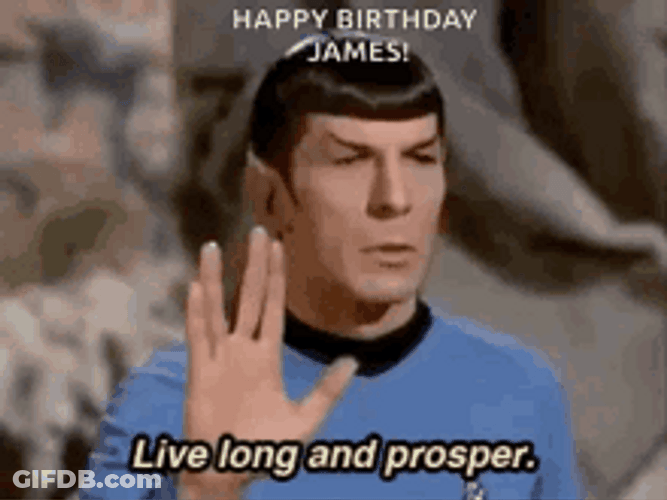 Old Man Birthday Leonard Nimoy Live Long GIF