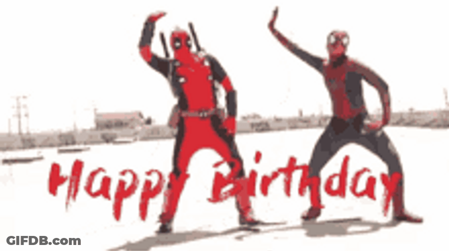 Old Man Birthday Spider Man Dancing GIF