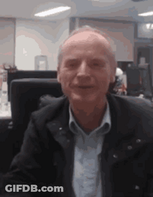 Old Man Copying Mr. Burns Excellent Hand Gestures GIF