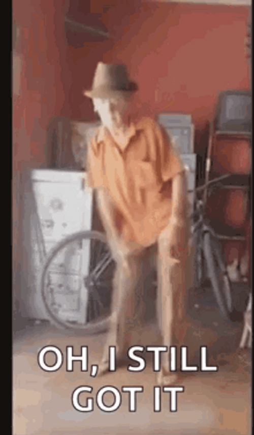 Old Man Dance Fail GIF