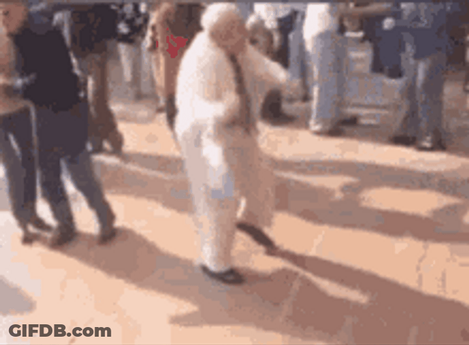 Old Man Dancing Energetic GIF