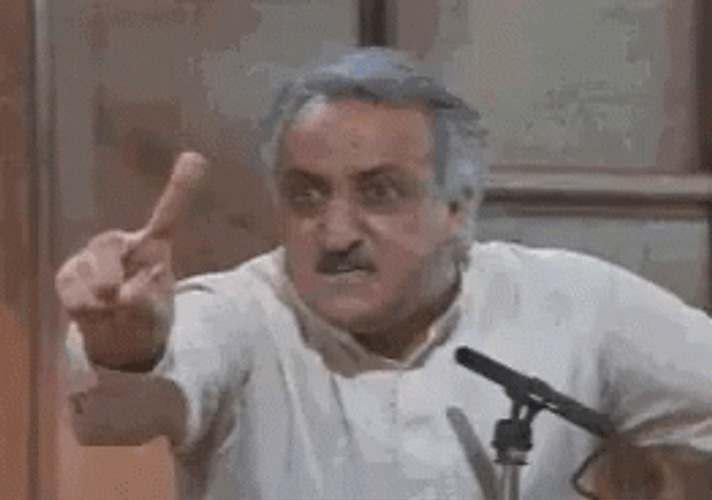Old Man Finger Wag GIF