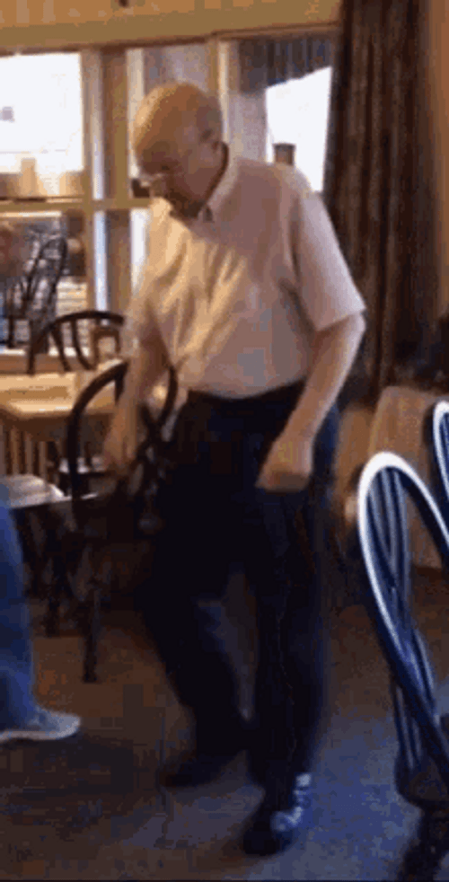 Old Man Foot Dance GIF