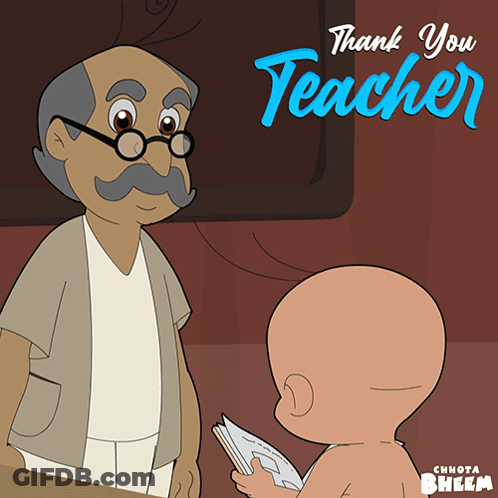 Old Man Giving Book To Child Thank You Teacher GIF