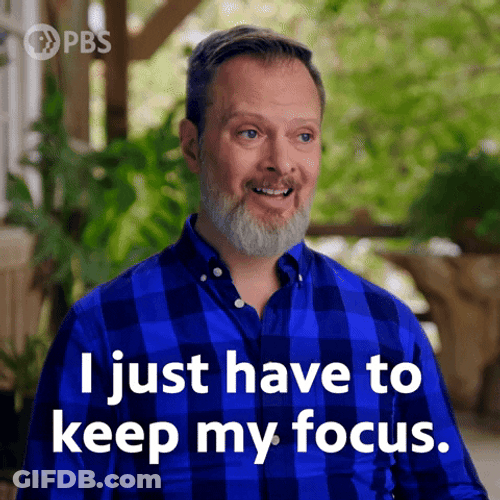 Old Man Head Down Keeping Focus GIF