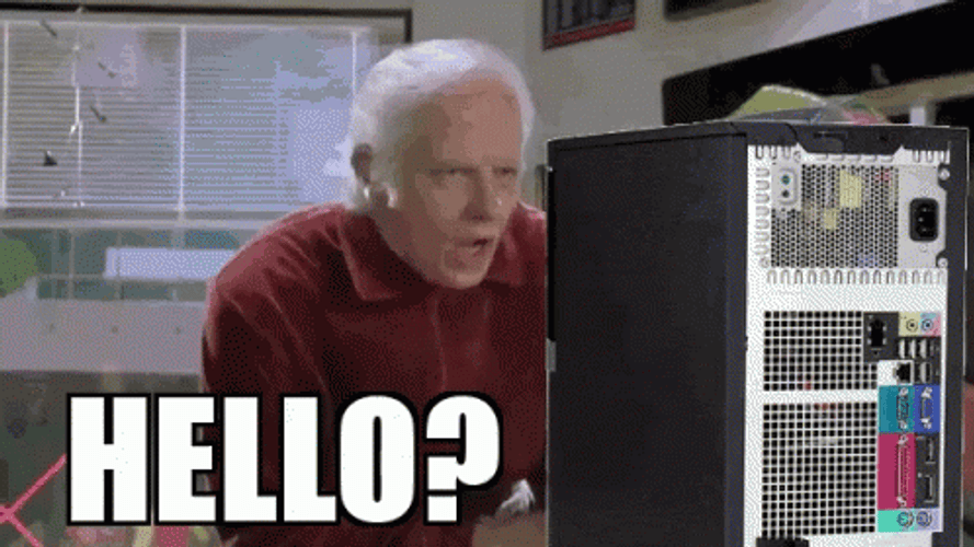Old Man Hello Technology GIF